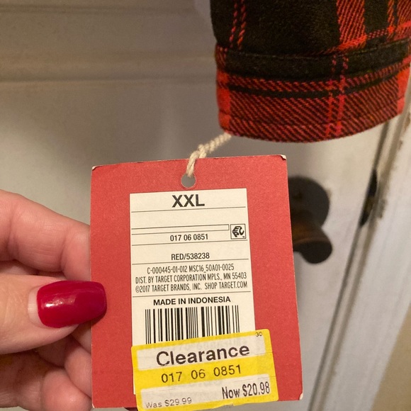 NWT Mossimo Red & Black Plaid Short Waist Jacket, Size XXL - Picture 3 of 3